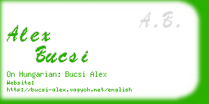 alex bucsi business card